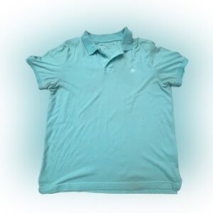 Men’s Aeropostale Aqua Blue Polo Shirt Size L